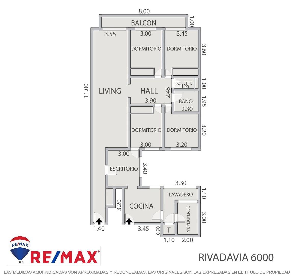Departamento en Venta de 4 dormitorios