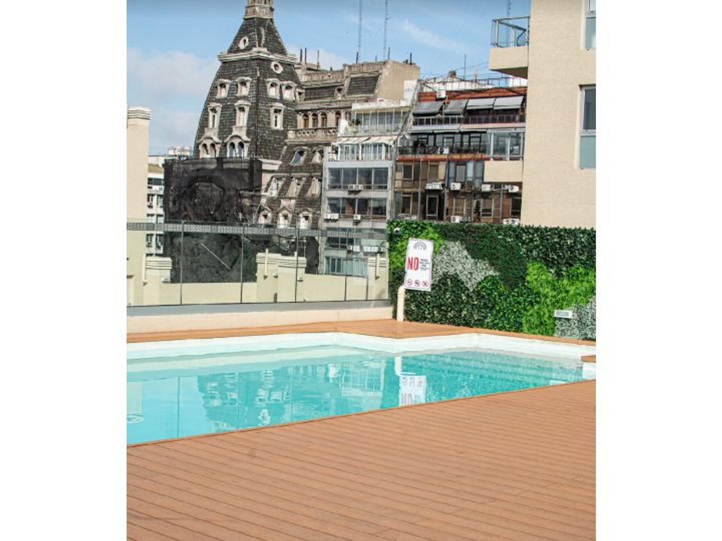 ALQUILER  Monoambiente Piso alto en Paseo de la Cisterna, Monserrat, Caba.