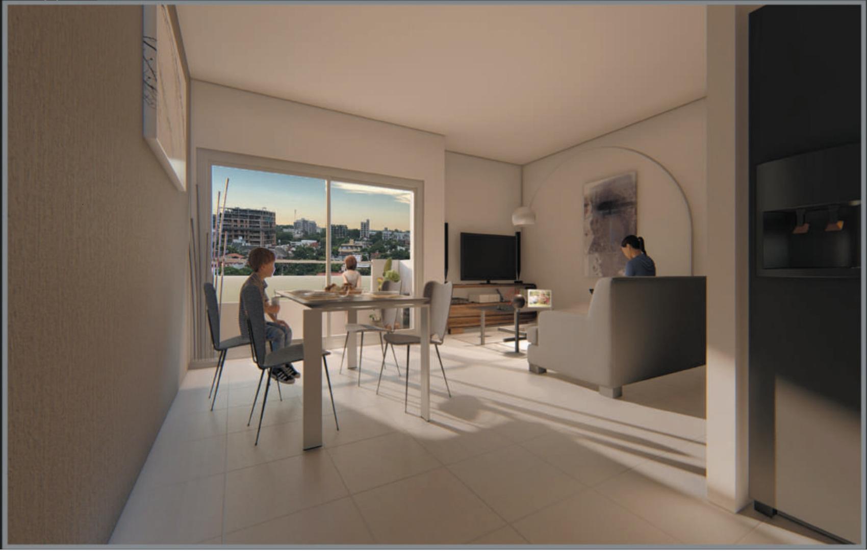 Departamento 2 ambientes con 2 baños