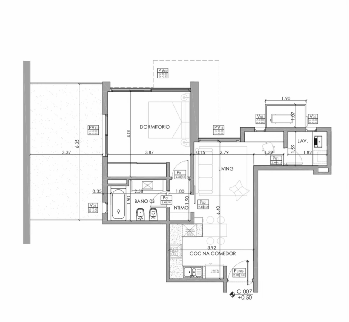 Alquiler Departamento 1 Dormitorio con Cochera Fisherton Park