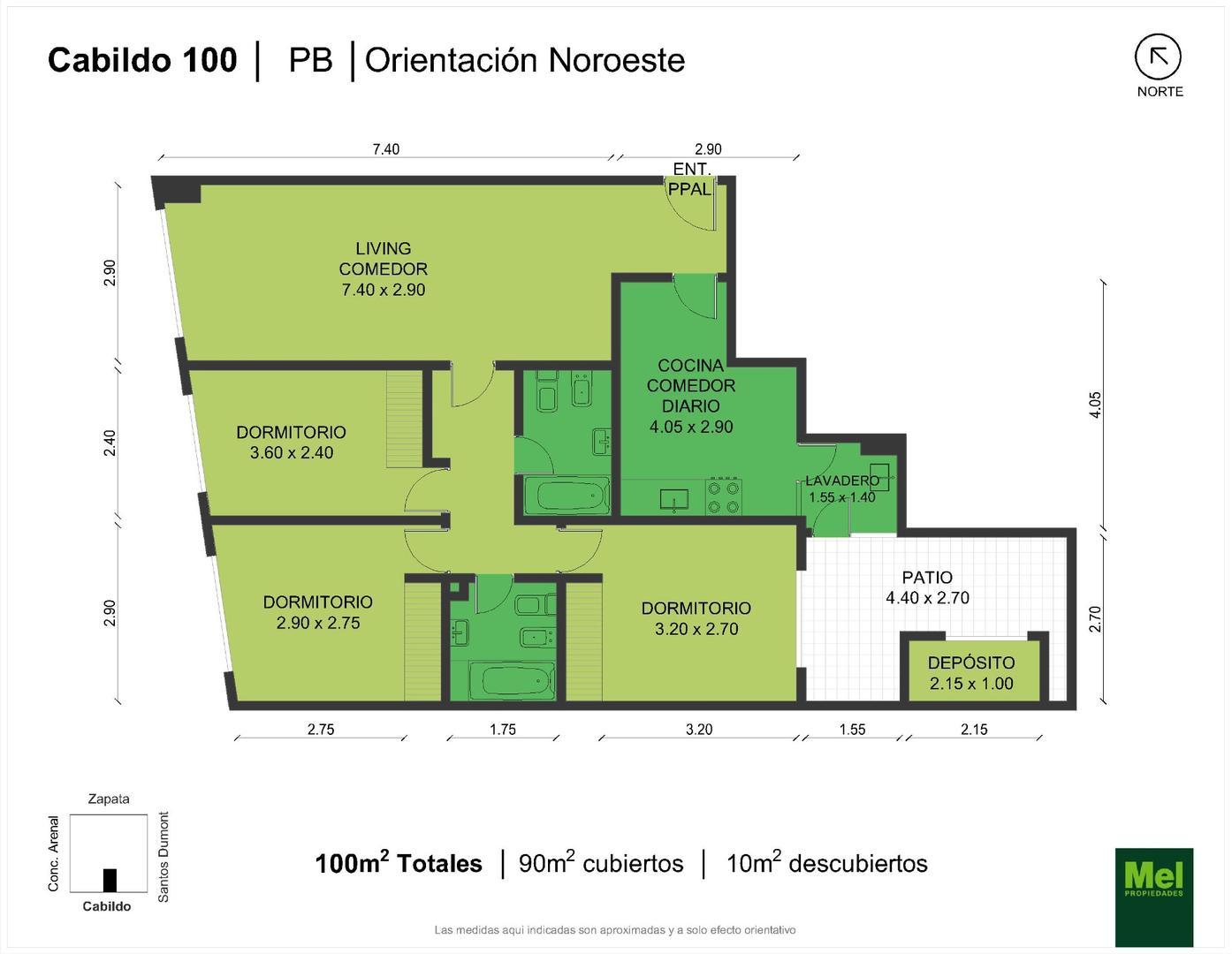 Cabildo 100, Piso PB