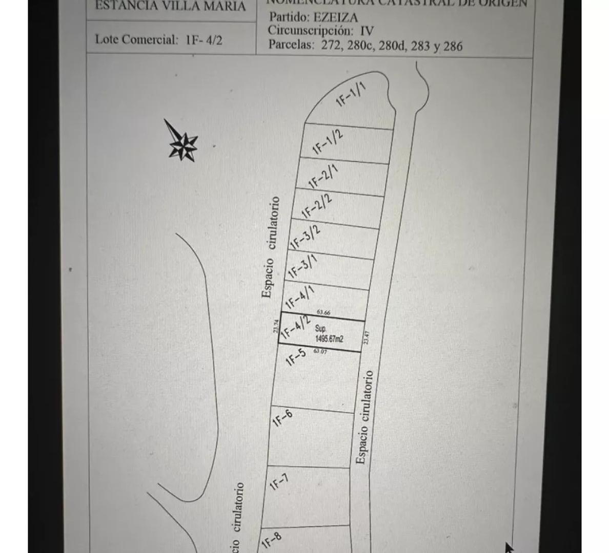 Venta Lote 1500 M2 Estancia Villa Maria