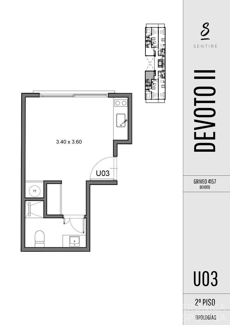 Departamento en Venta de Monoambiente