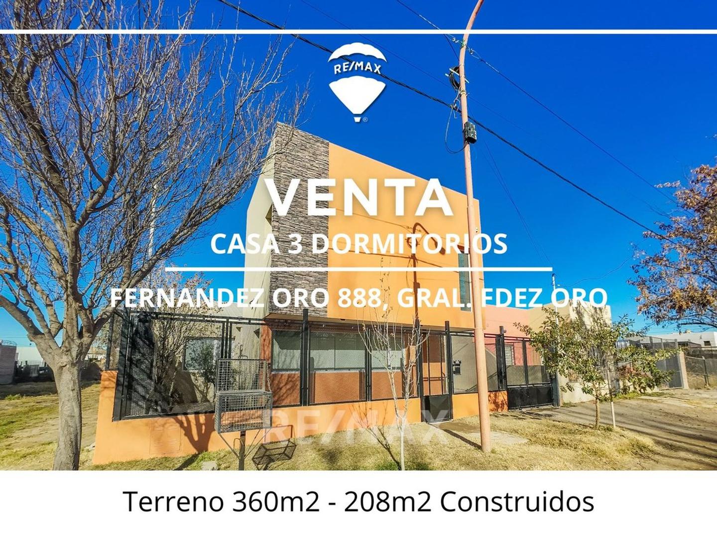 VENTA CASA FERNANDEZ ORO
