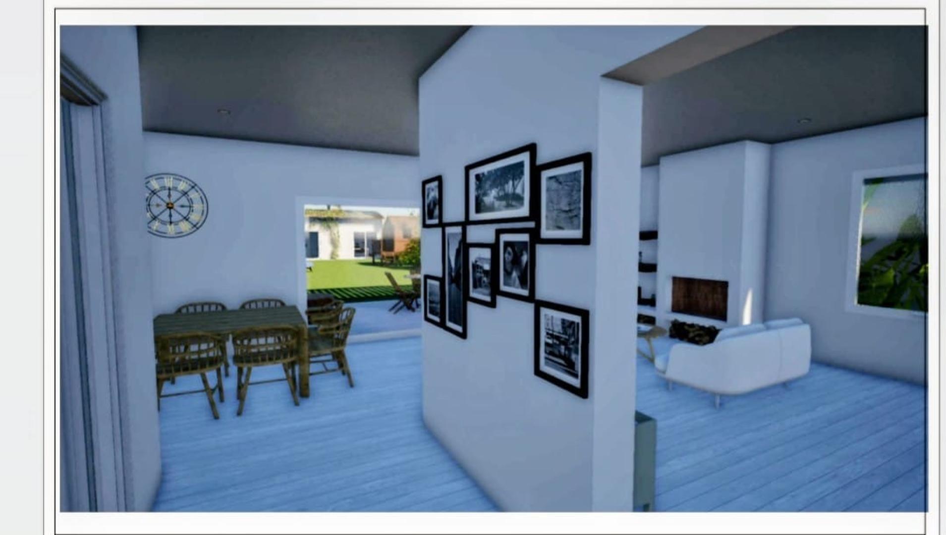 Casa 3 ambientes con 2 baños