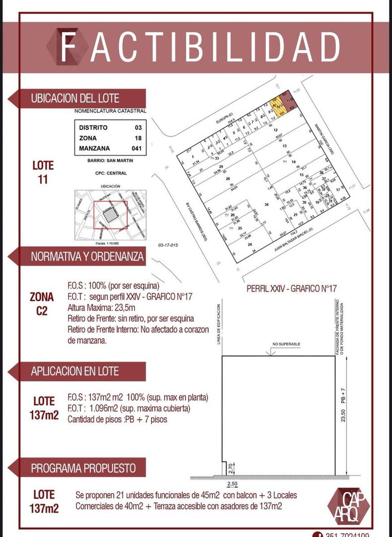 Terreno en Venta en San Martin, USD 73.700