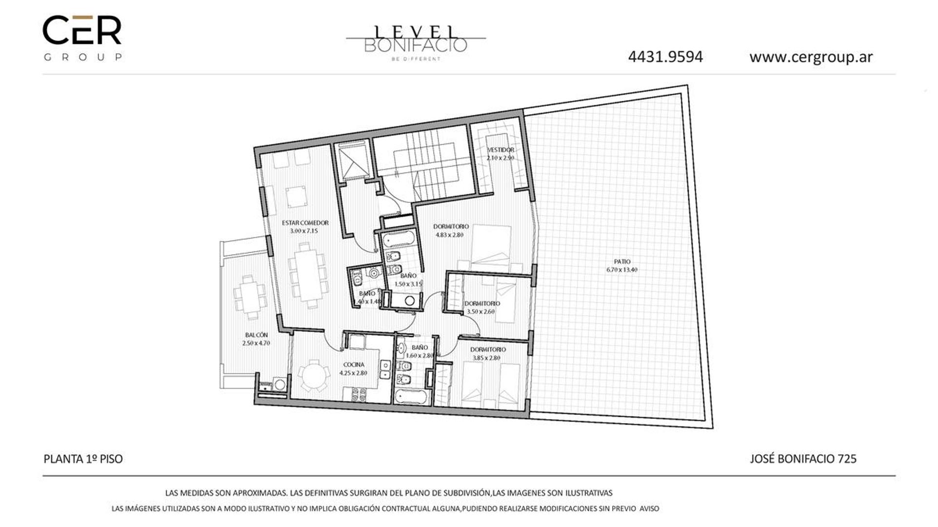 Departamento en Alquiler en Caballito, USD 1.650