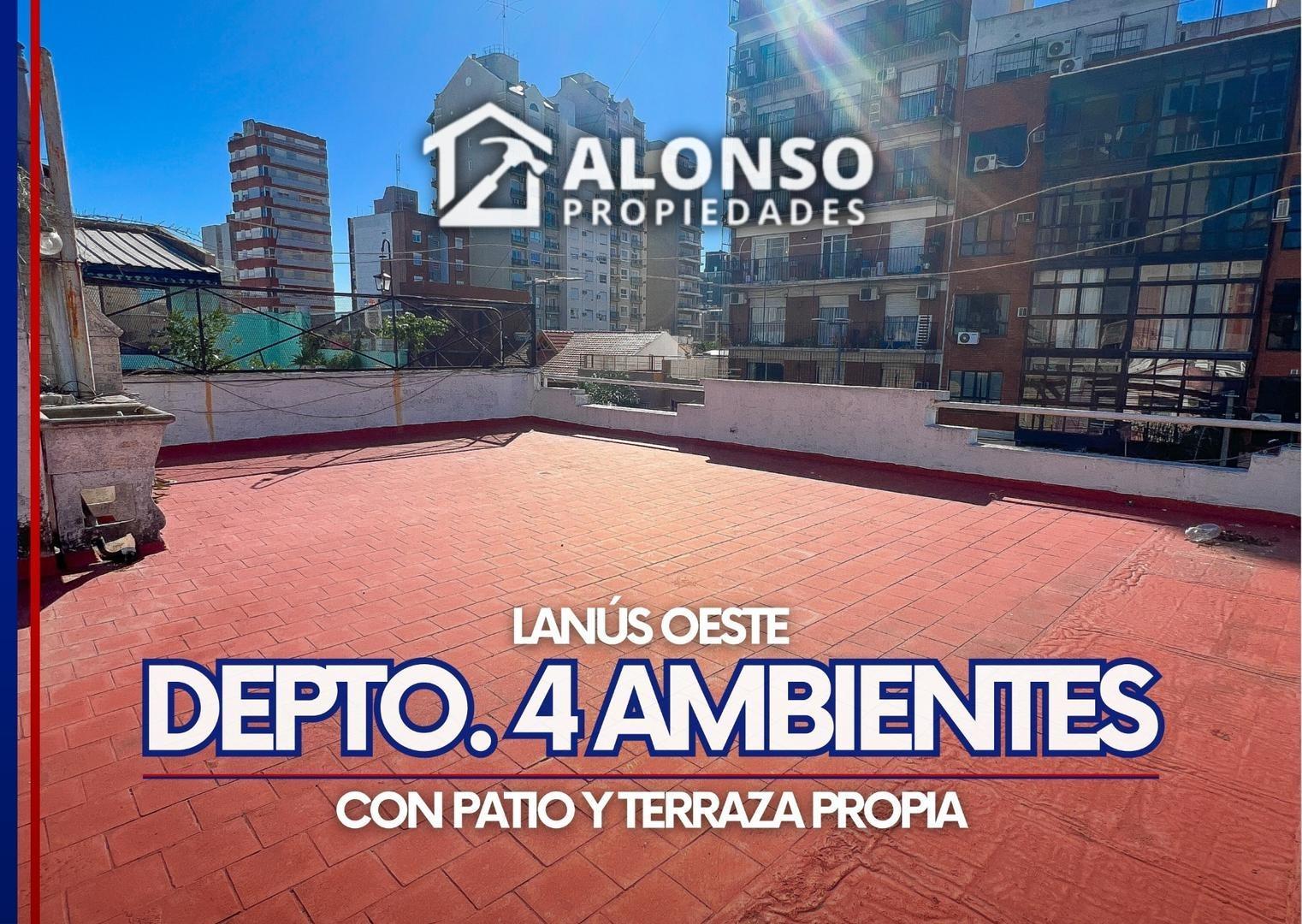 DEPARTAMENTO TIPO CASA de 4 AMBIENTES c/PATIO y TERRAZA