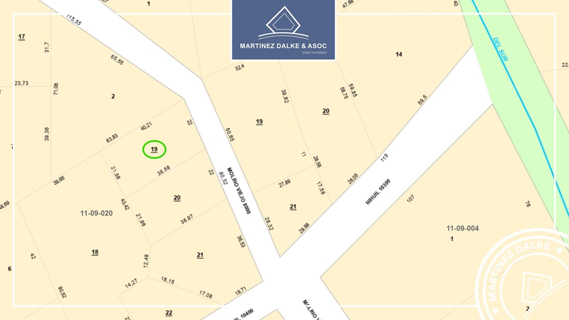 Terreno en Venta de 853,0 m2