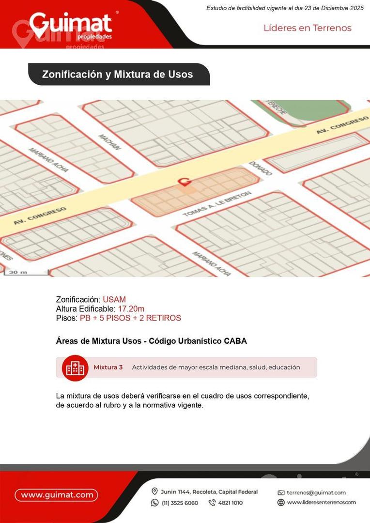 Terreno en Venta en Villa Urquiza, USD 320.000