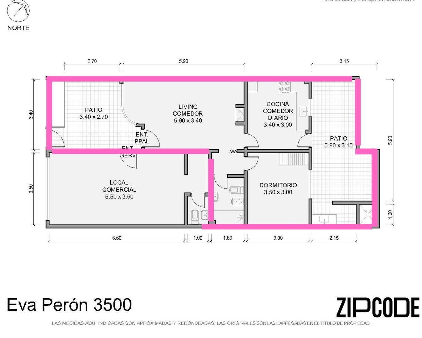 Depto Tipo Casa en Venta de 2 ambientes