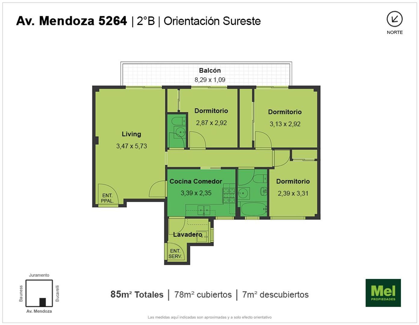 Mendoza 5200, Piso 2