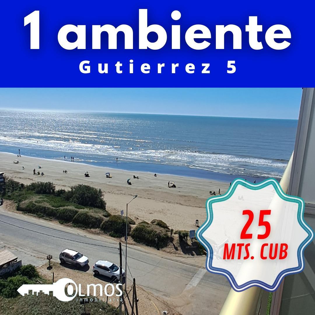 Departamento 1 ambiente, balcón y vista al mar