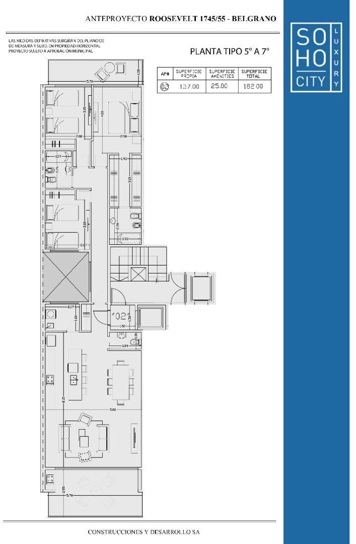 Roosevelt 1700, Piso 5