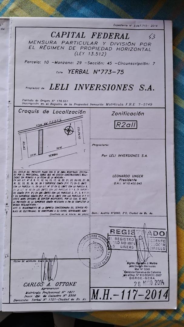 Departamento Monoambiente con 1 baño