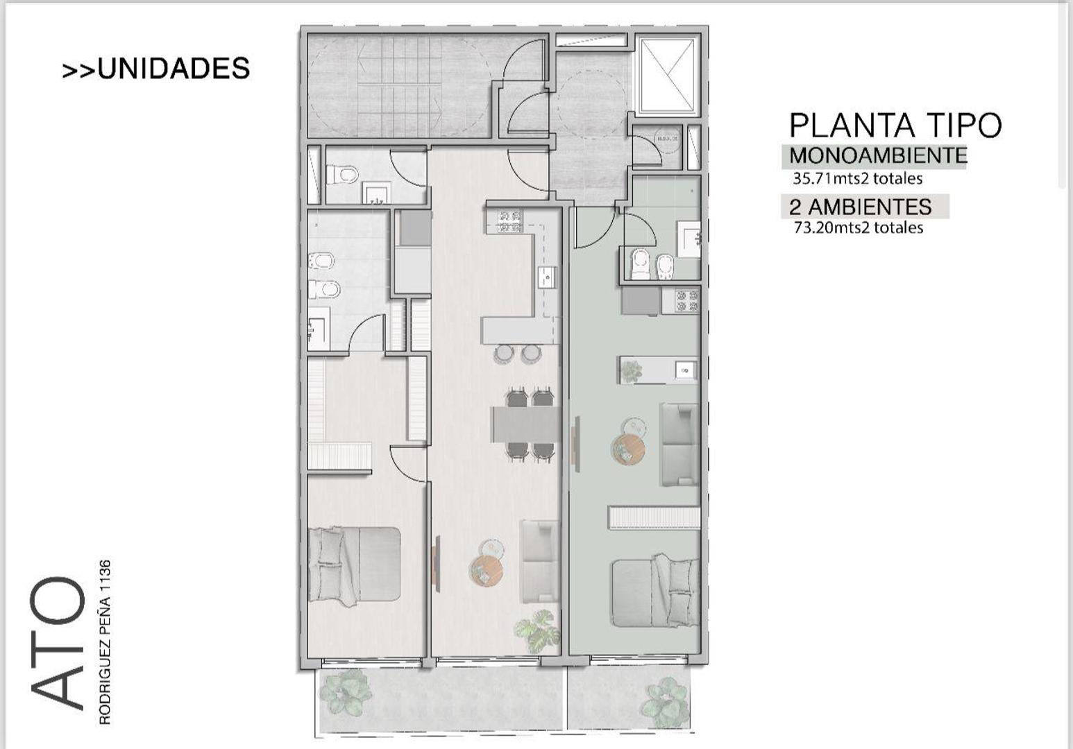 Departamento en Venta de 1 dormitorio