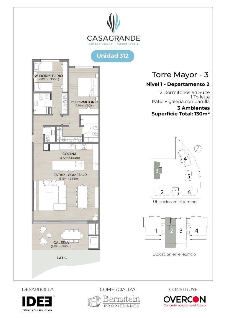 Departamento en Venta de 3 ambientes