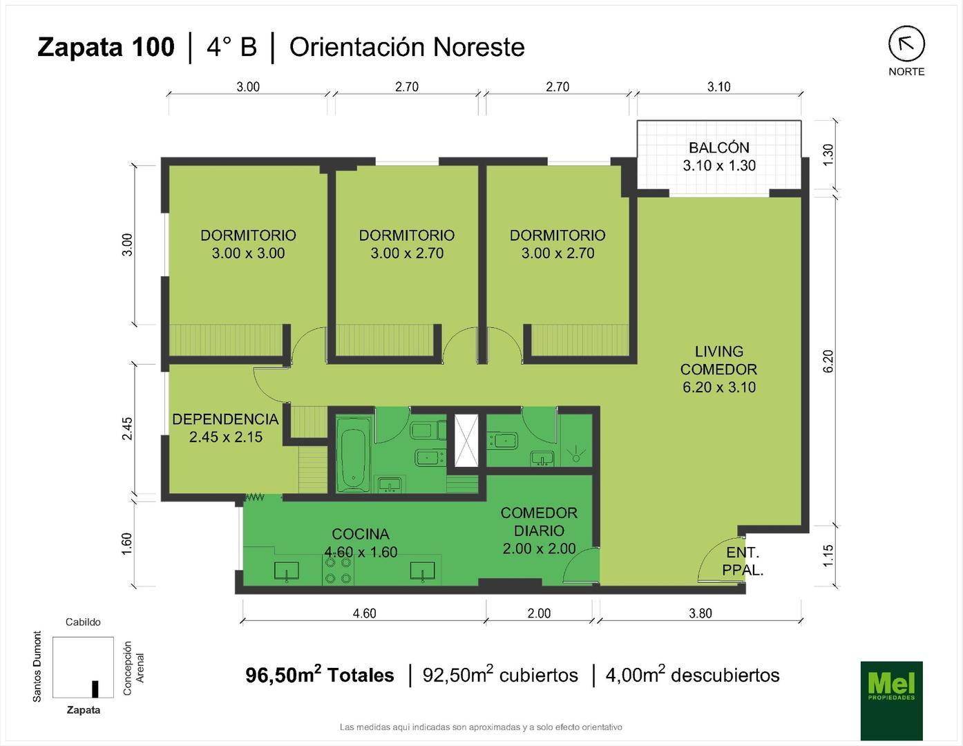 Zapata 100, Piso 4 B