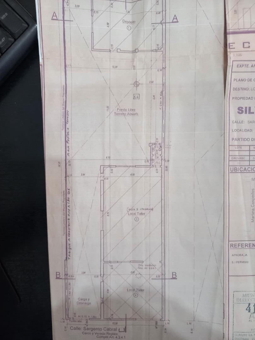 Local Taller Galpón en Venta Lote 340 m2 El Palomar