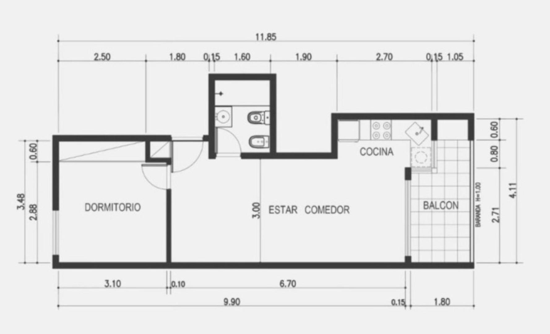 VENTA a estrenar! Depto 2 AMB CON BALCÓN CASEROS
