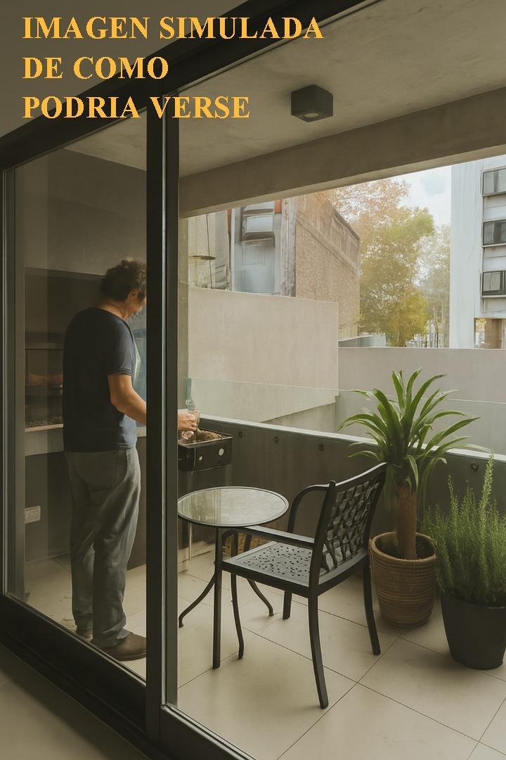 Departamento 2 ambientes con 2 baños