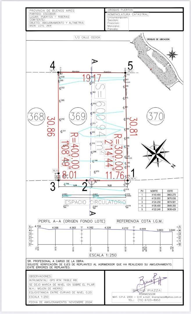 Terreno en Venta en Puertos, USD 89.500