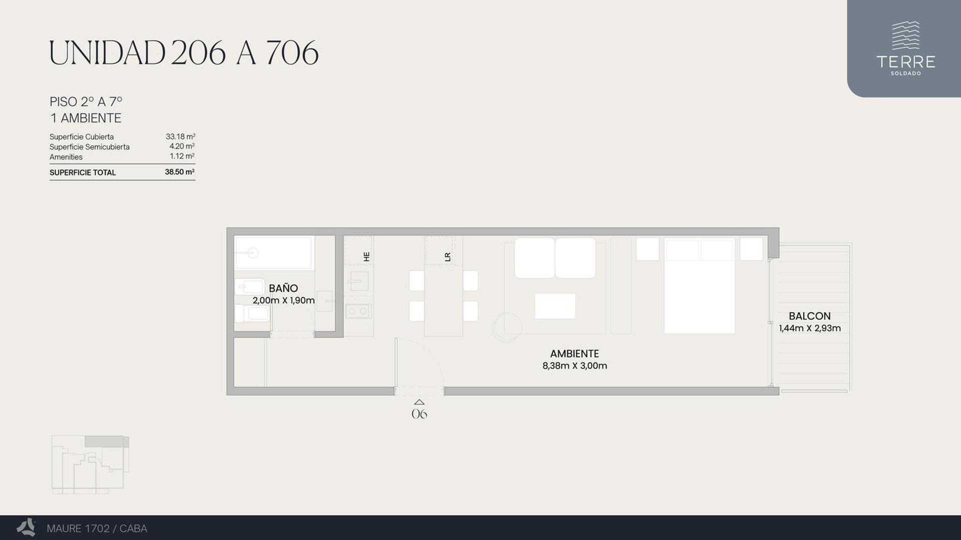 Departamento en Las Cañitas