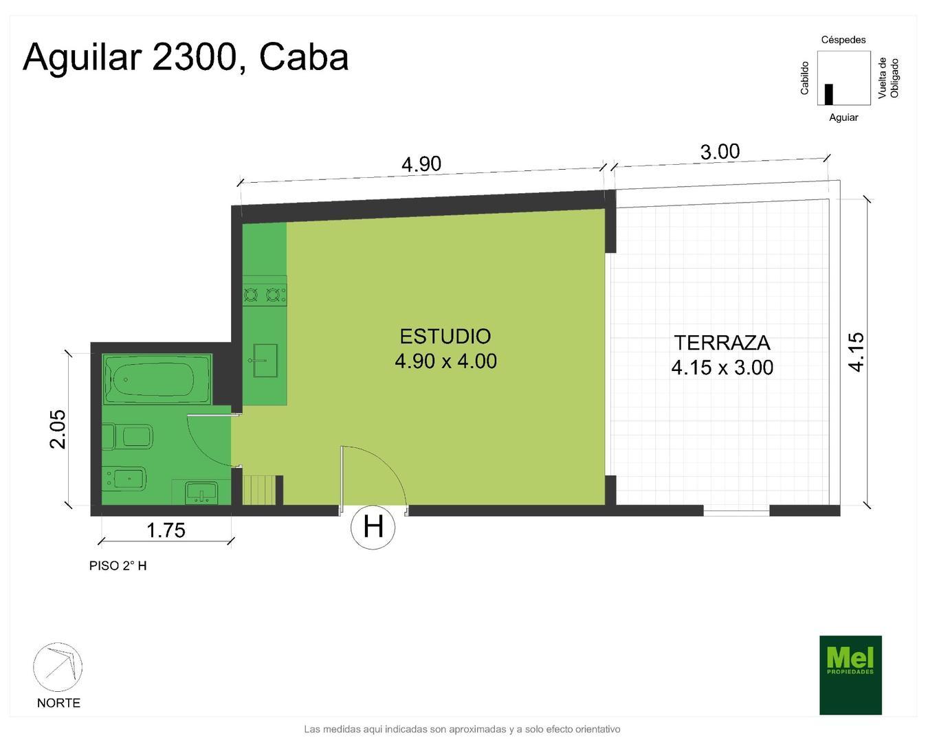 Aguilar 2300, Piso 2