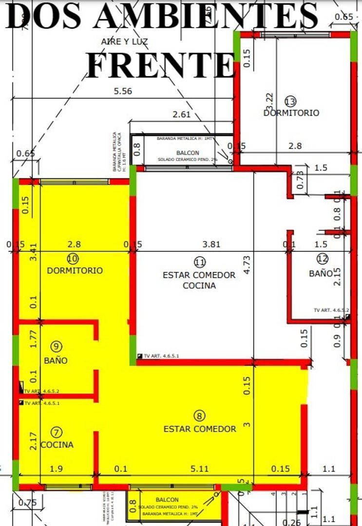 DEPARTAMENTO 2 AMBIENTES CON TERRAZA  EN VENTA EN POZO