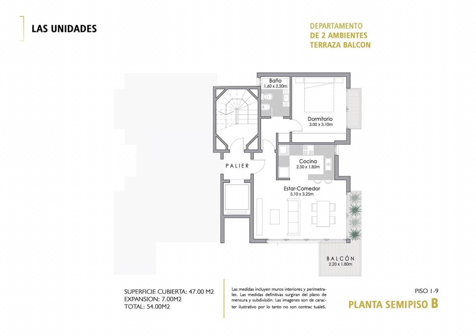Edificio en pozo - Semipisos 2 ambientes