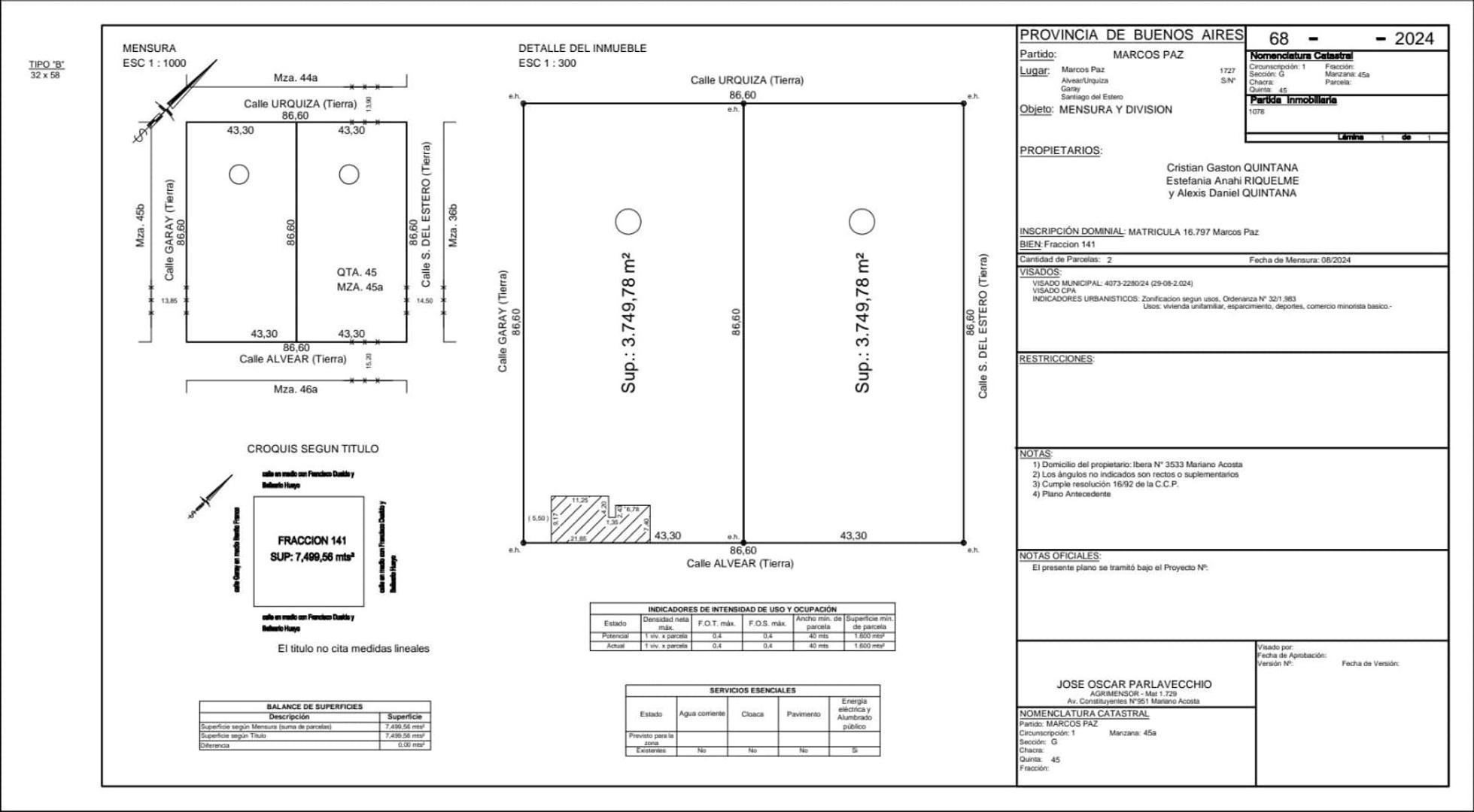 Fraccion de 1/2 manzana en venta