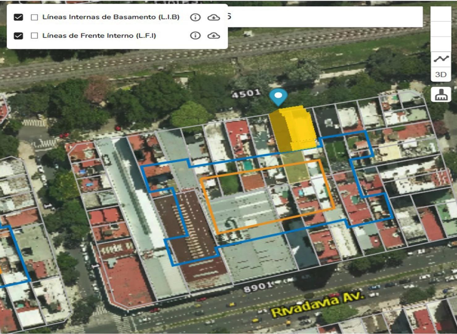Terreno Sup.308M²  Vendible 1.455m² a 2 C. Rivadavia/Lacarra