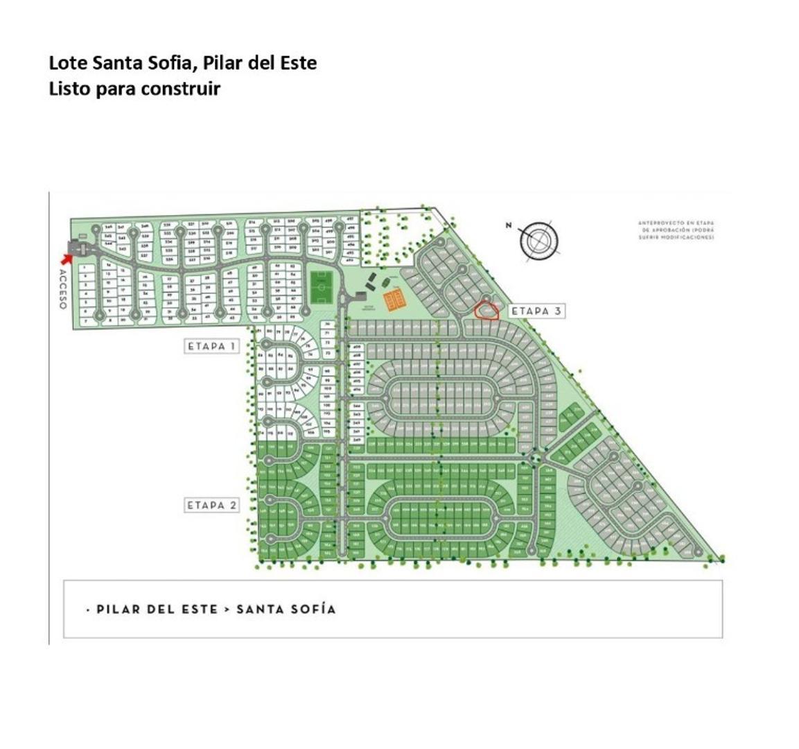 Terreno interno Venta B° Santa Sofia, Pilar del Este