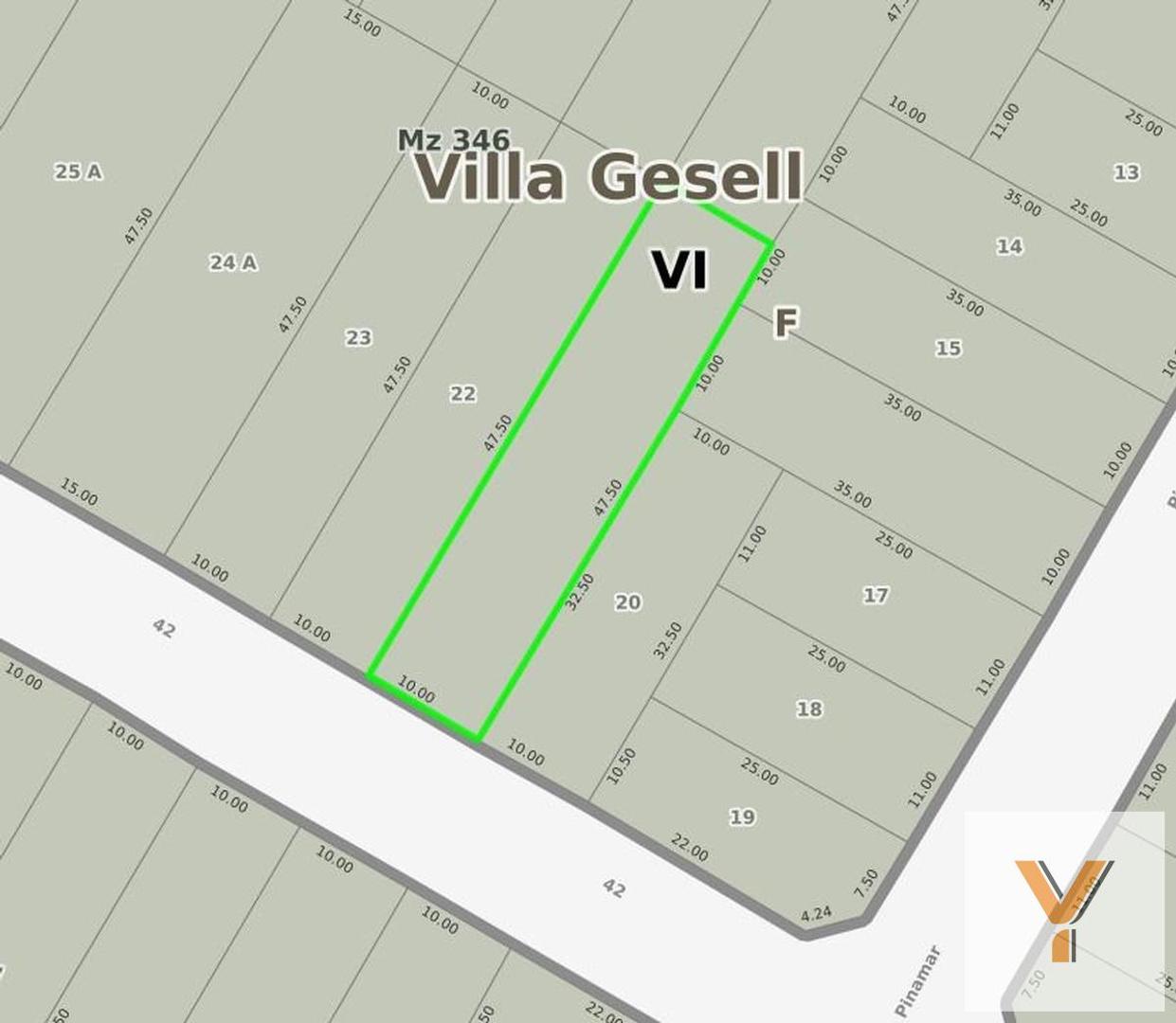 Terreno en venta - 475mts2 - Mar Azul
