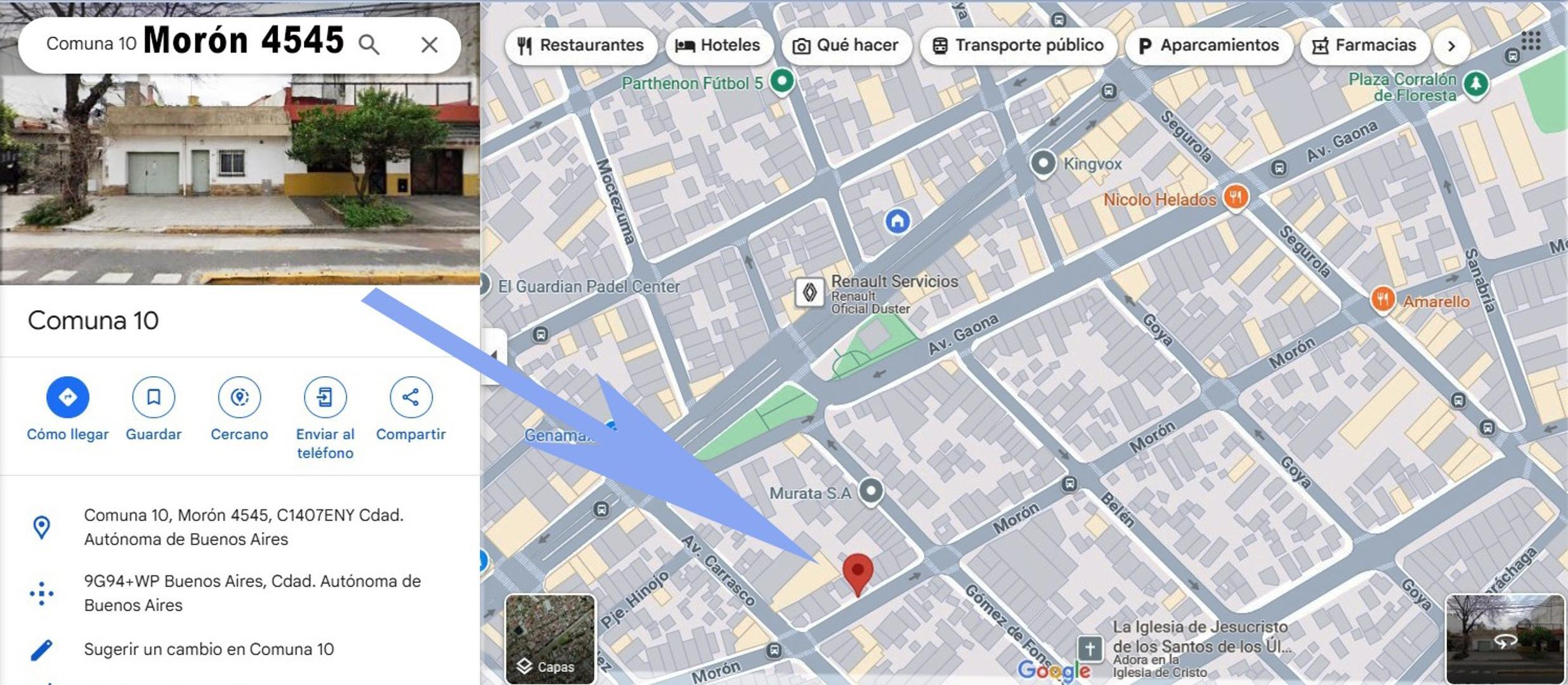 Terreno P/Construir 12M Altura Max. C/Antigua Casa 4A.