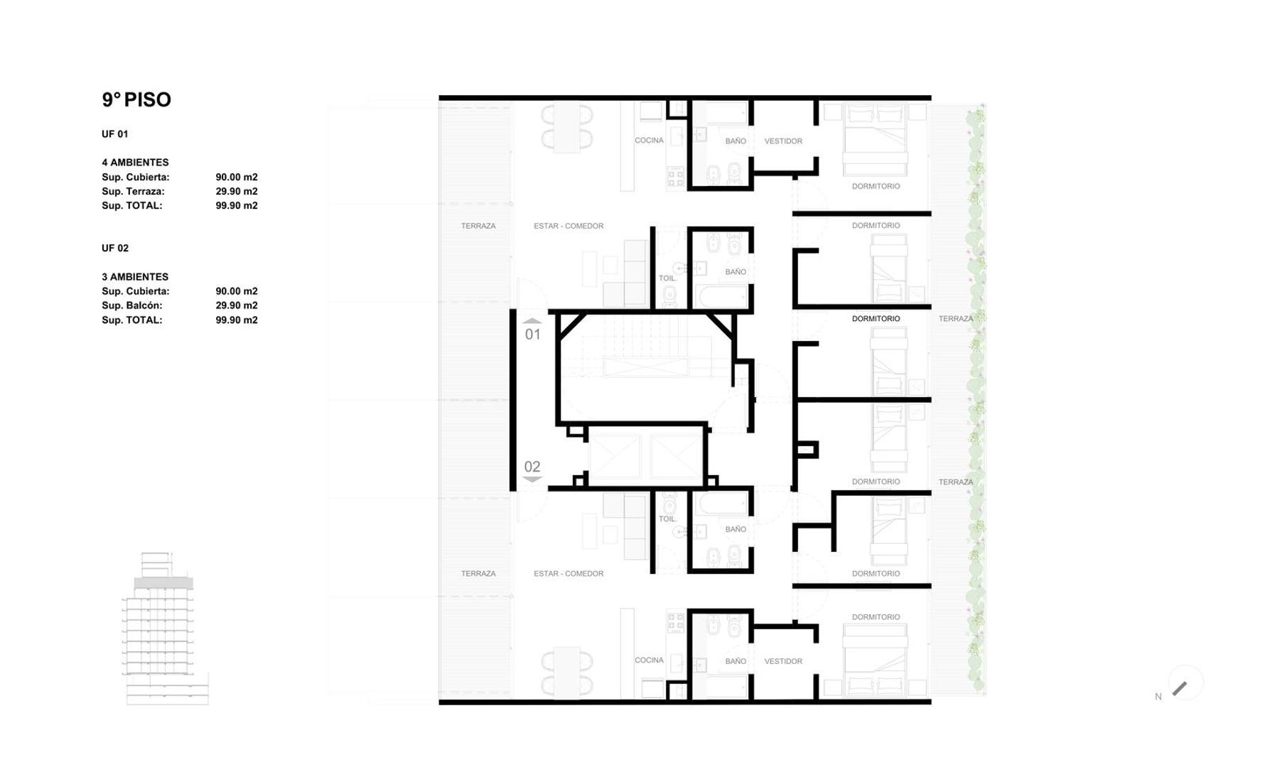 Departamento semipiso en pozo de cuatro ambientes - Venta - Bajo Belgrano - Excelente oportunidad.