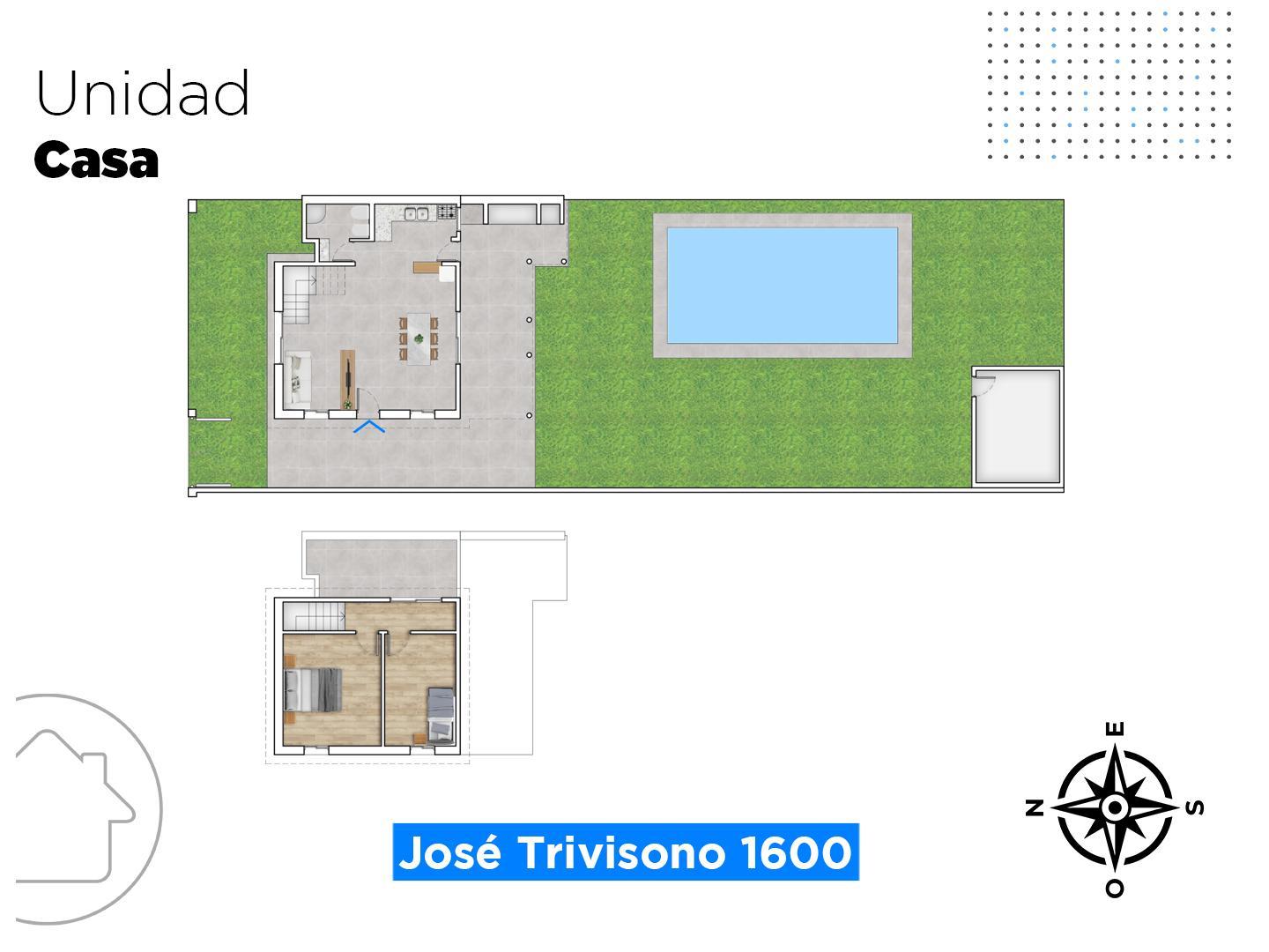 Casa 3 ambientes con 1 baño