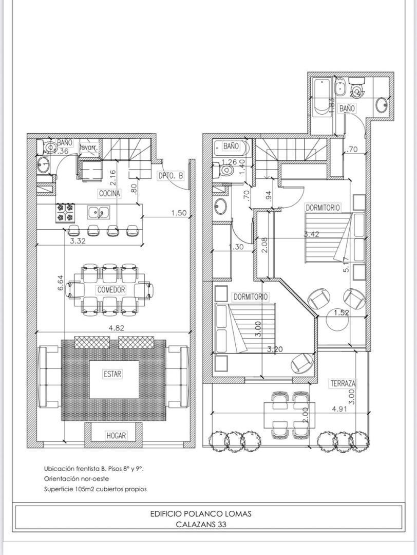Departamento 3 ambientes con 3 baños