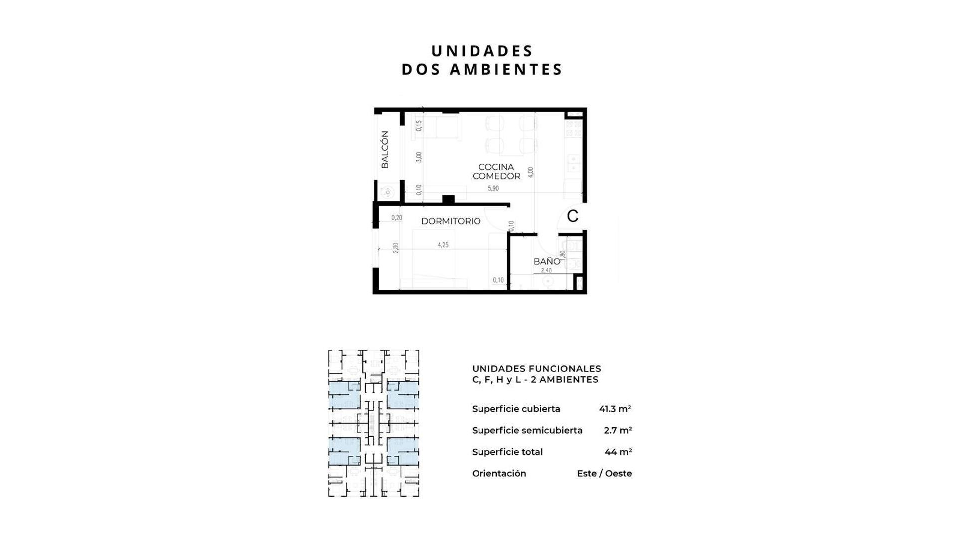 Departamento Monoambiente con 1 baño