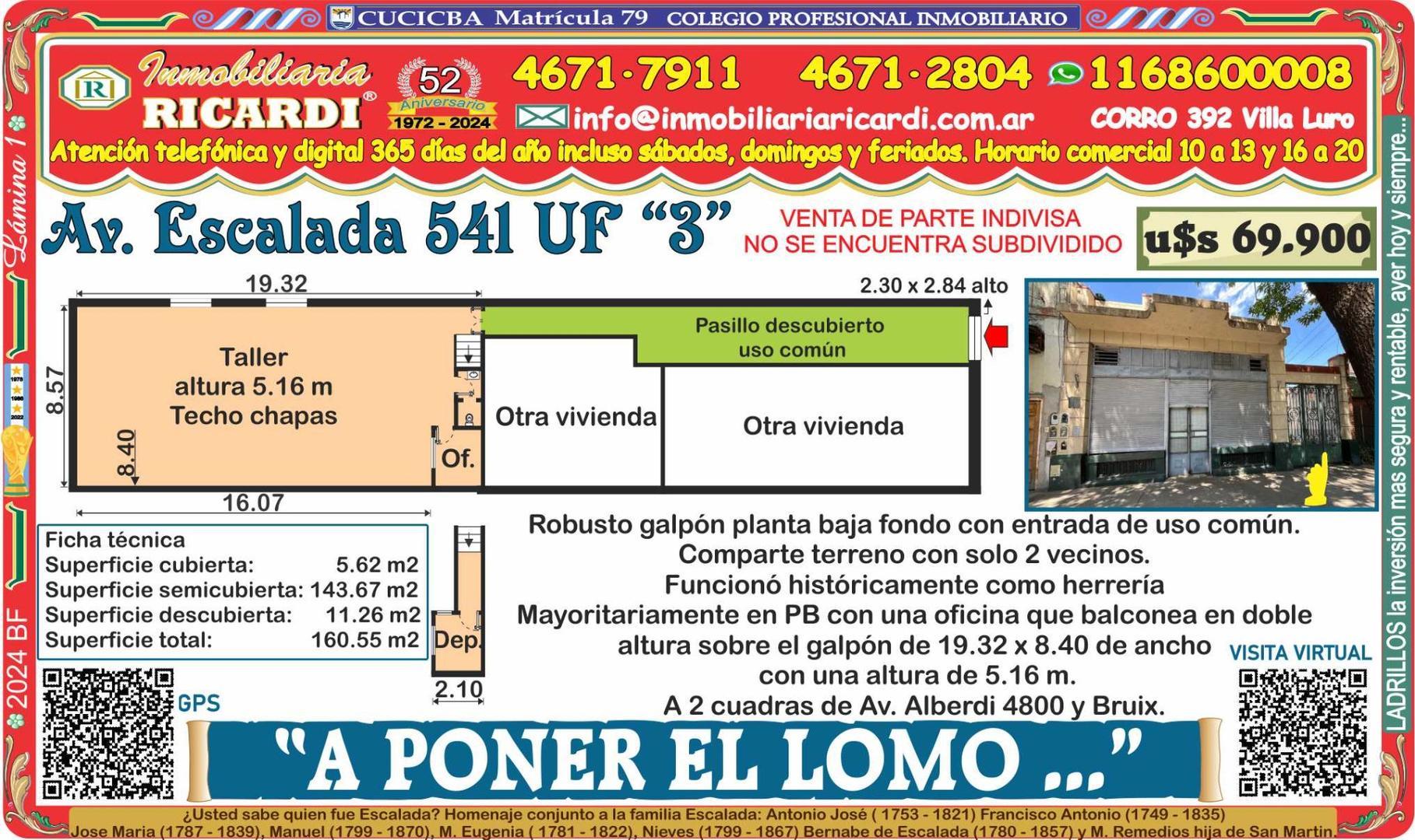 A PONER EL LOMO Galpón PH  contraf 8.40x19.32