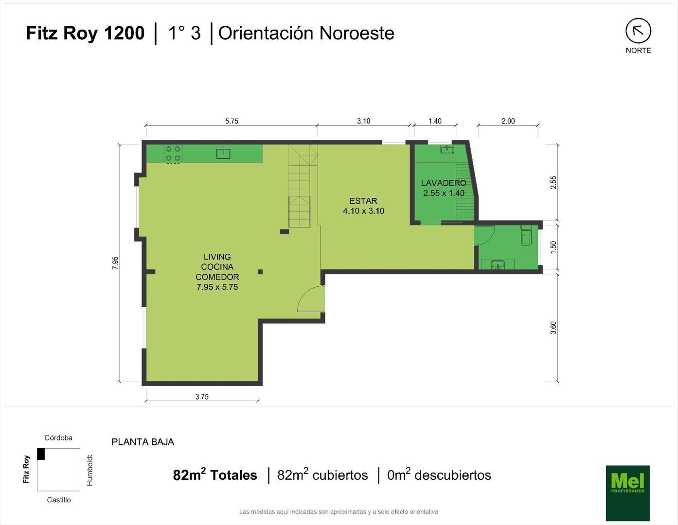 Fitz Roy 1200, Piso 1
