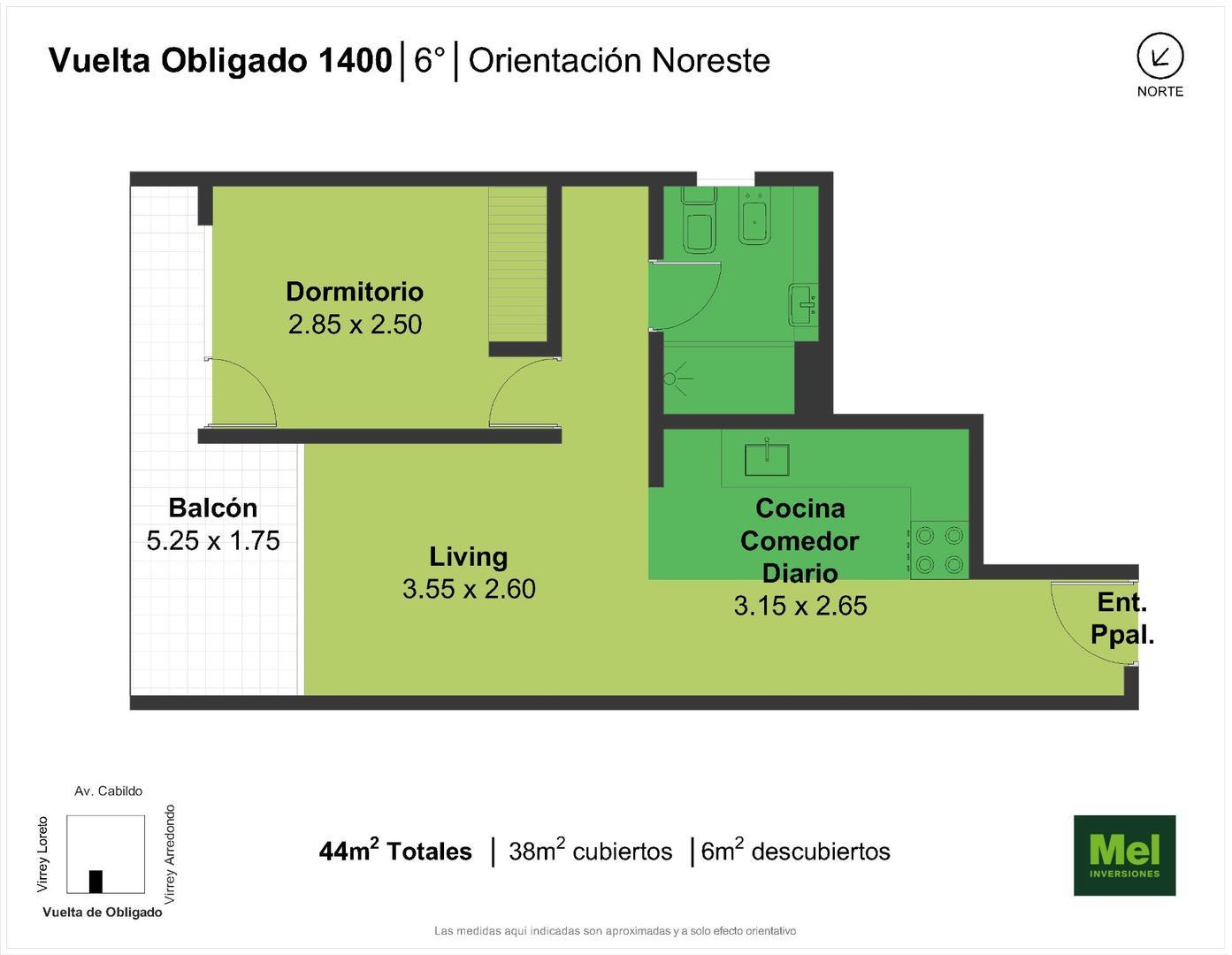 Vuelta De Obligado 1400, Piso 6