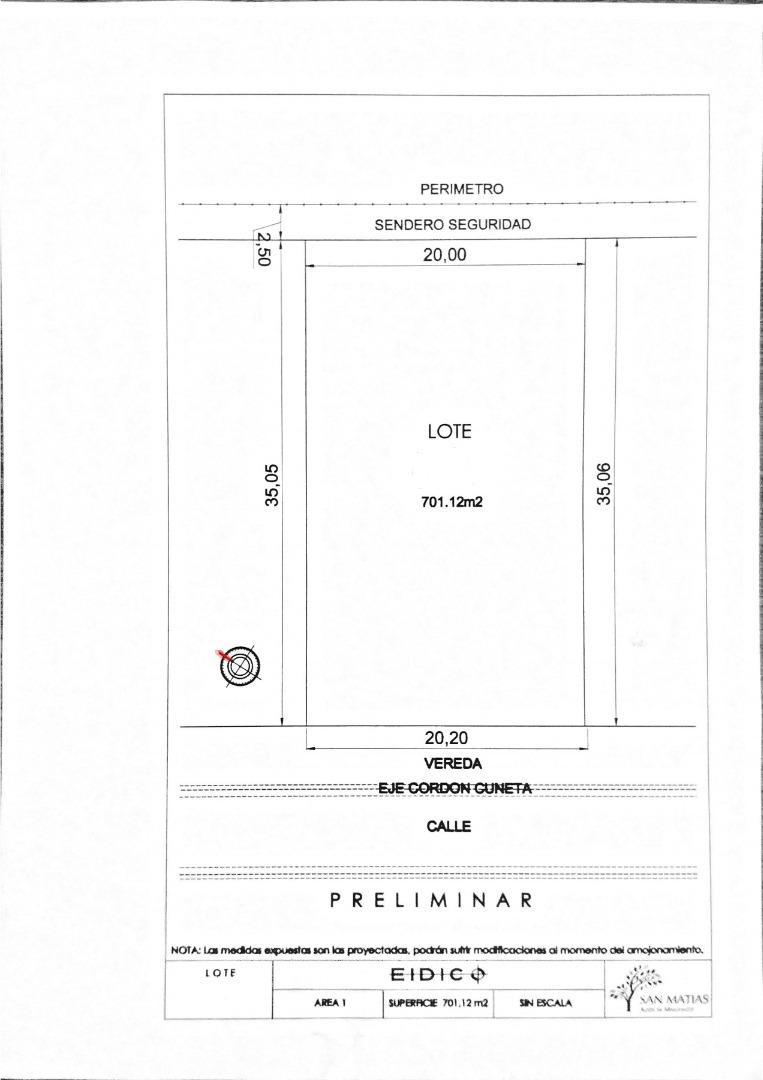 Lote - Venta - San Matias - Area 1- Perimetral