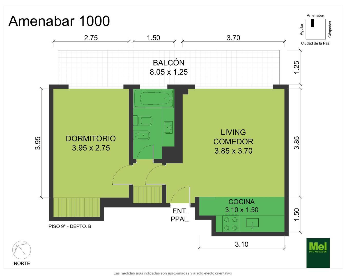 Amenabar 1000, Piso 9
