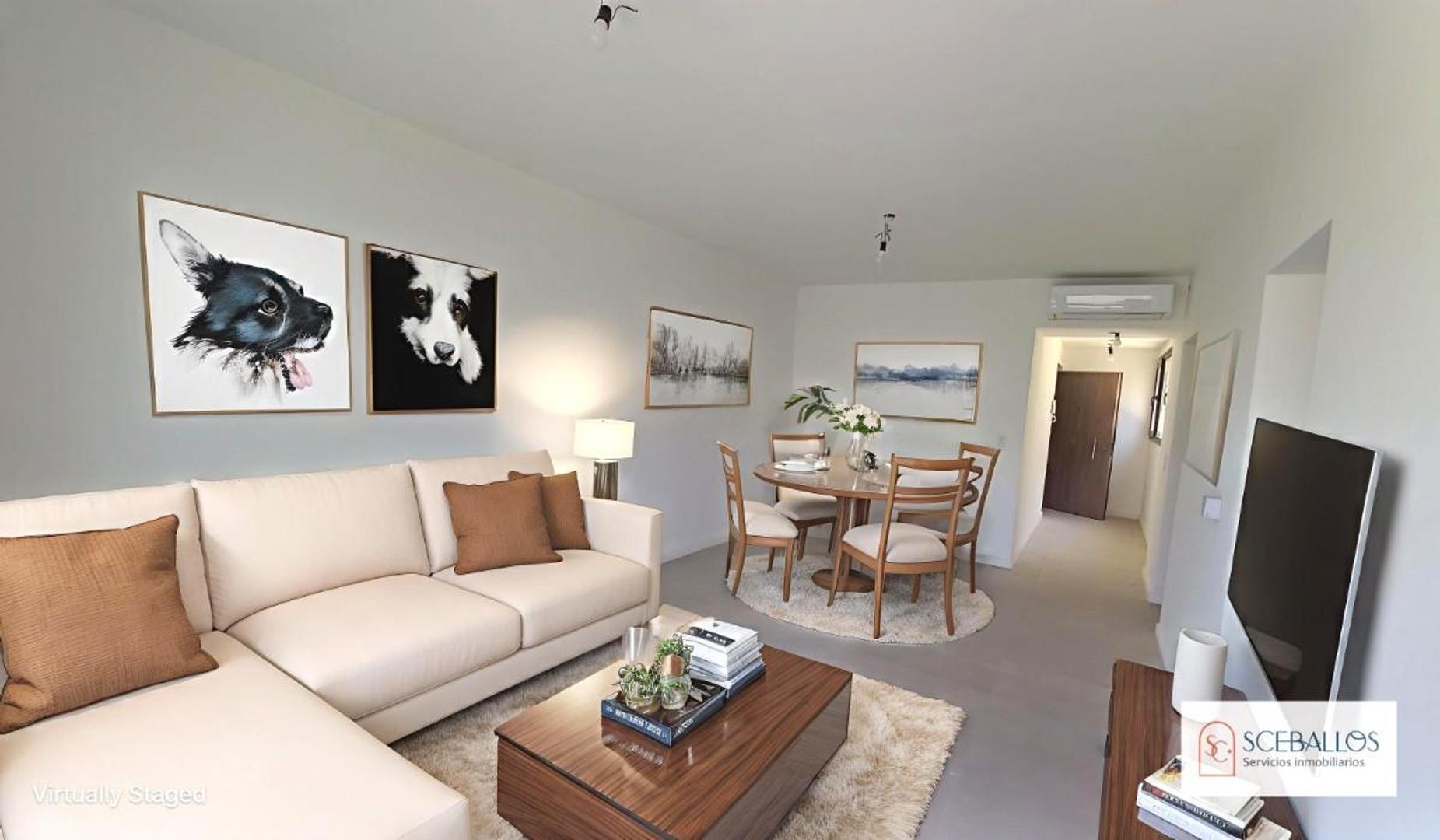 Venta departamento 3 amb con balcon y cochera doble en Acassuso