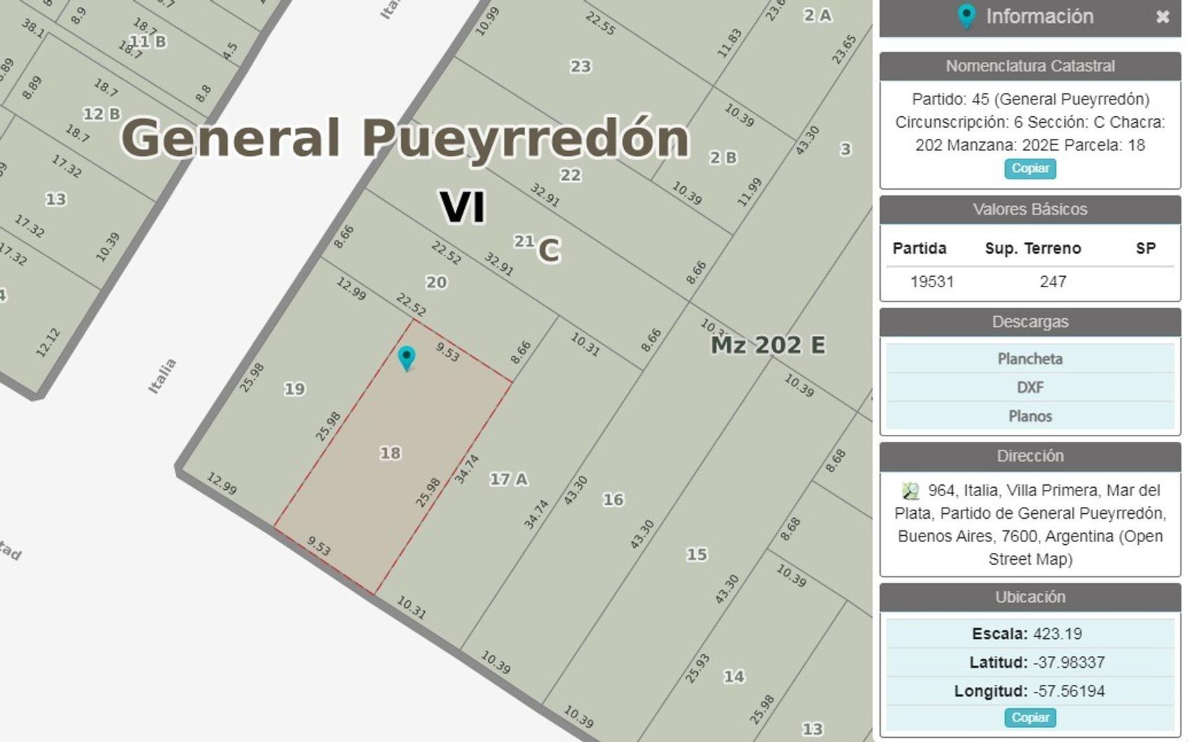 VENTA TERRENO ZONA POMPEYA