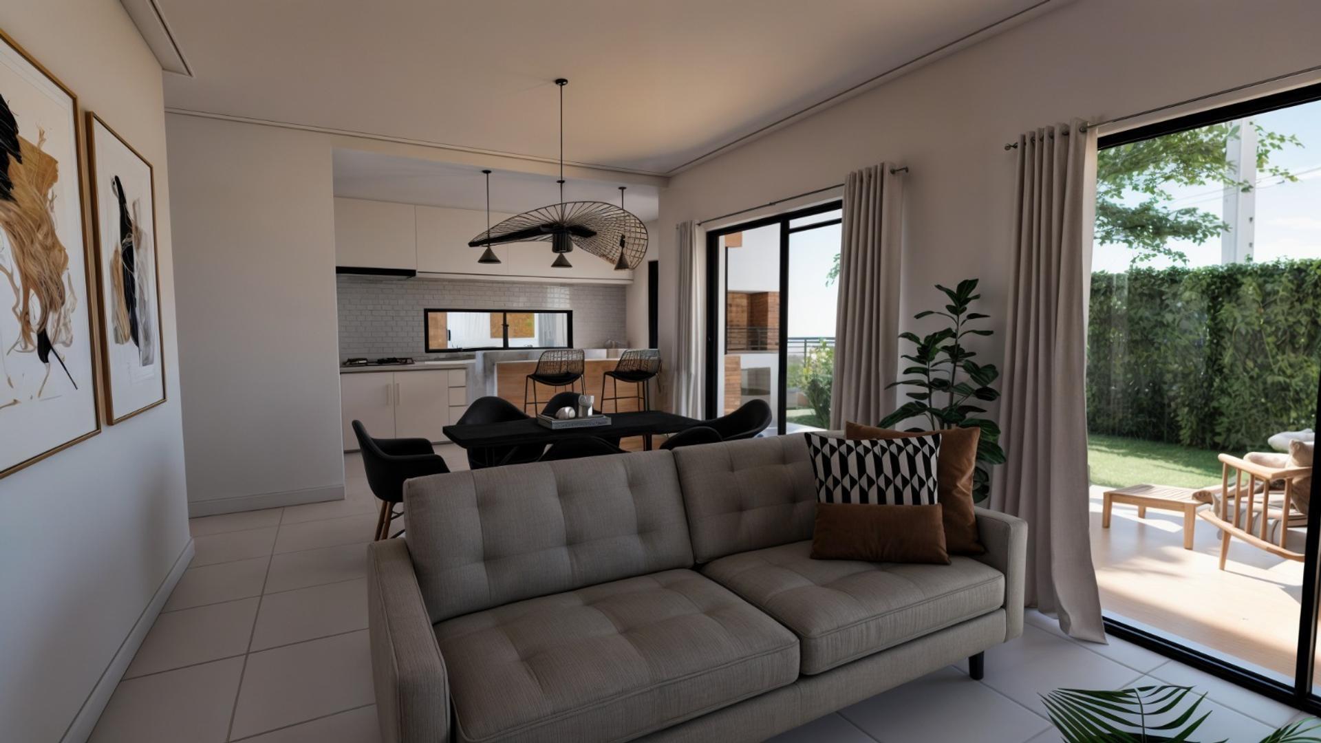 Departamento de 2 dormitorio con cochera y parrilla.