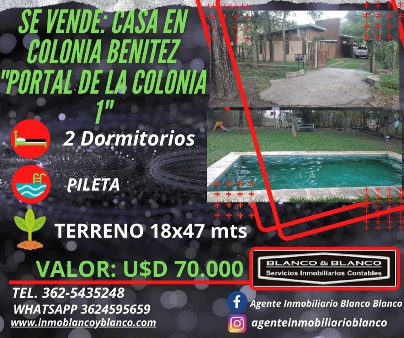 SE VENDE: PORTAL DE LA COLONIA l. CASA 2 DORMITORIOS