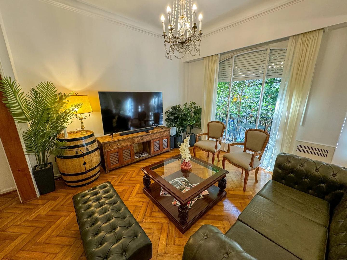 ALQUILER DEPARTAMENTO AMOBLADO 5 AMBIENTES - RECOLETA