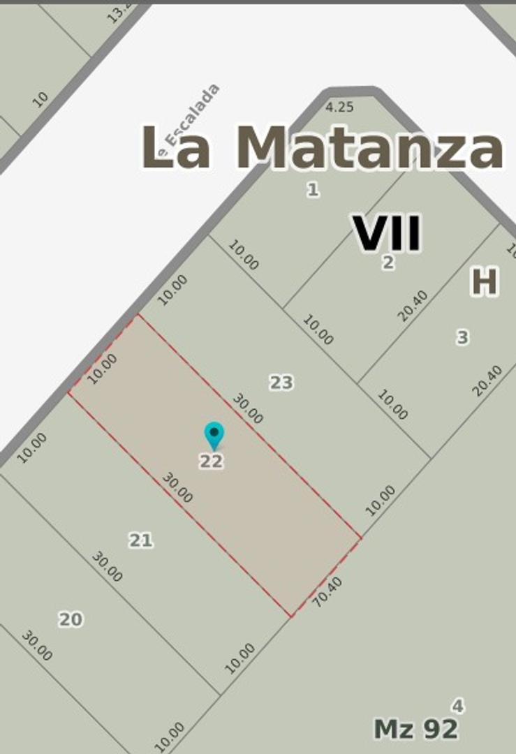 Terreno en Venta en Villa Luzuriaga, USD 60.000